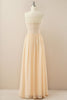 Load image into Gallery viewer, Champagne Sweetheart A Line Chiffon Prom Dress