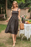 Black Floral Printed Summer Dress