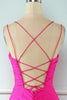 Load image into Gallery viewer, Rose Pink Lace Up Tight Graduation Dress