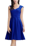 Royal Blue Solid Dress