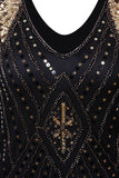 Black Flapper Sequins 1920s Dress