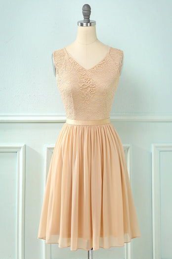 Lace Chiffon Bridesmaid Dress