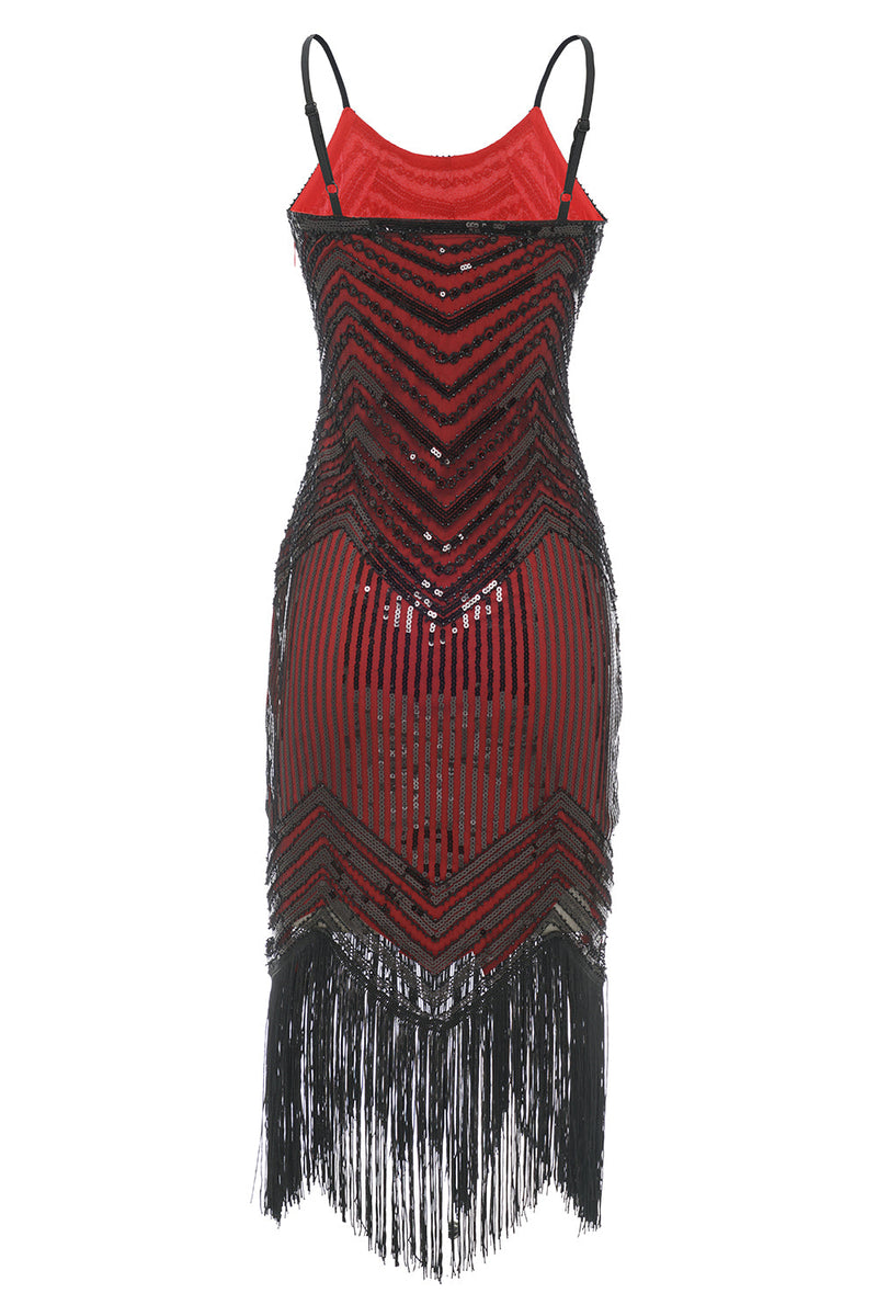 Load image into Gallery viewer, Bodycon Black Silver Sequined 1920s Dress