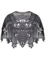 Load image into Gallery viewer, 1920s Black Flower Sequin Women Cape