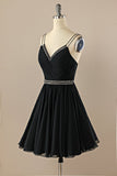 V neck Little Black Dress