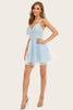 Load image into Gallery viewer, Blue Appliques Graduation Dress