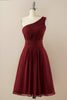 Load image into Gallery viewer, Chiffon One Shoulder Bridesmaid Dress