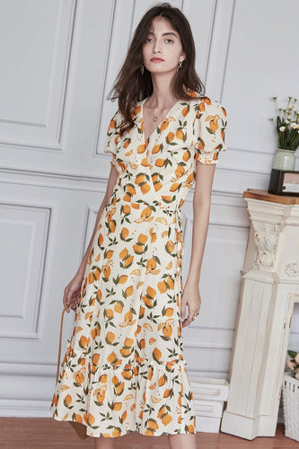 Fruit Printed Summer Dress