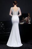 White Applique Prom Dress