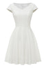 Load image into Gallery viewer, A-line White Lace Vintage Dress