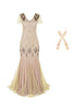 Load image into Gallery viewer, Pink 1920s Sequins Flapper Dress