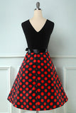 Red Dots Vintage 1950s Dress