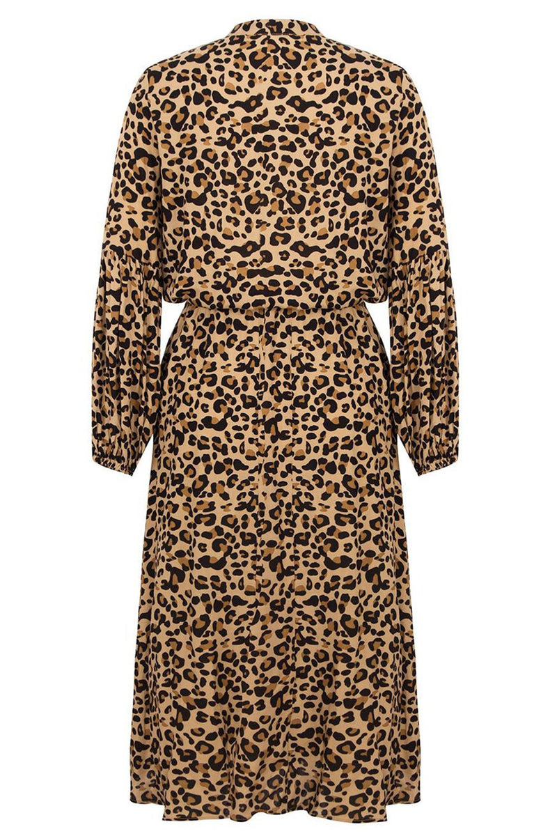 Load image into Gallery viewer, Brown Leopard Printed Casual Dress