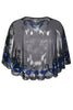 Load image into Gallery viewer, 1920s Blue Glitter Sequins Cape
