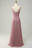 Load image into Gallery viewer, Spaghetti Straps A Line Sleeveless Long Bridesmaid Dress
