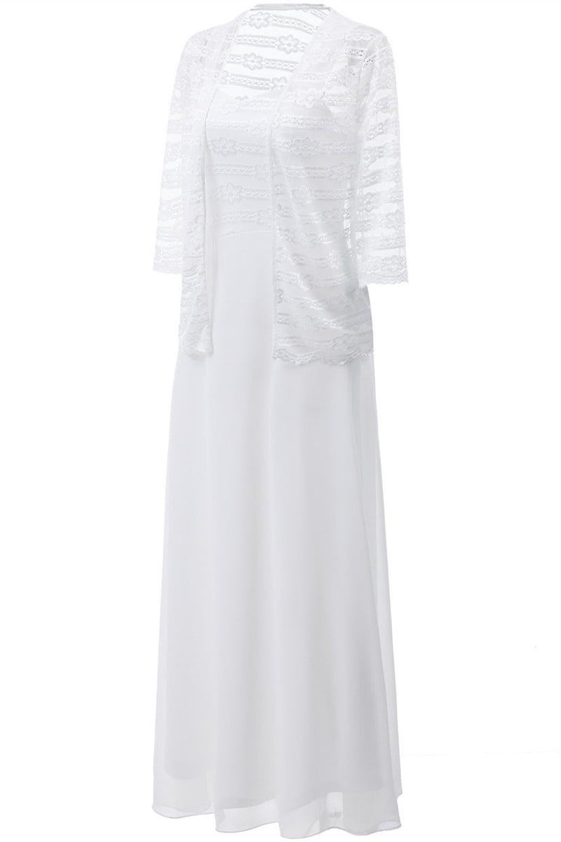 Load image into Gallery viewer, Long Chiffon Lace Mother Dress
