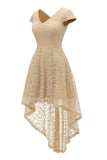 Champagne High-low Lace Dress