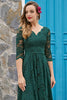 Load image into Gallery viewer, Dark Green 3/4 Sleeves Formal Dress