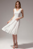 Midi White Lace Dress