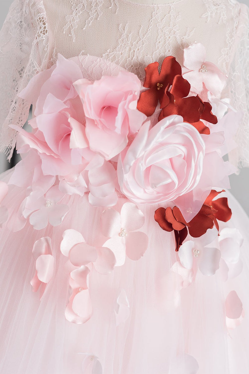 Load image into Gallery viewer, Pink Tulle Flower Girl Dress