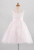 Load image into Gallery viewer, Light Pink Flower Girl Dress with Appliques