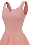 Blush Solid Vintage Swing Dress