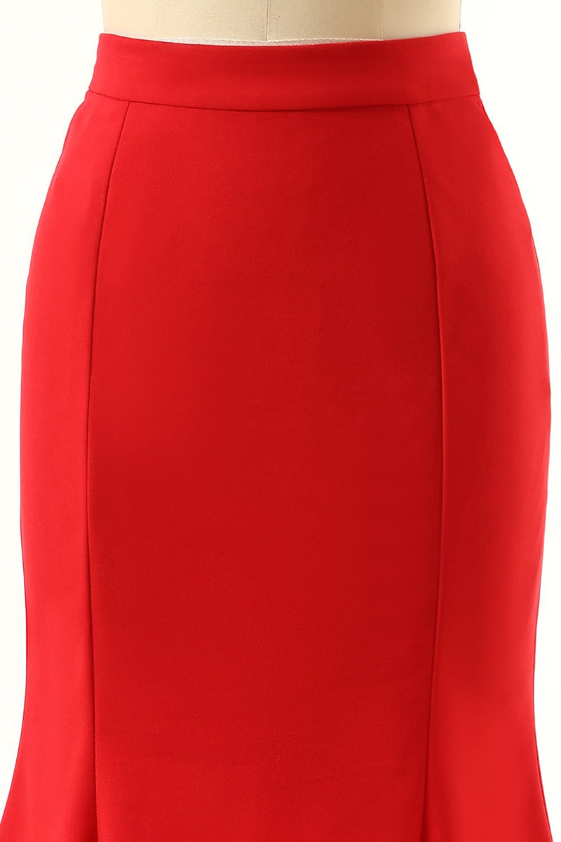 Load image into Gallery viewer, Red Mermaid Skirt