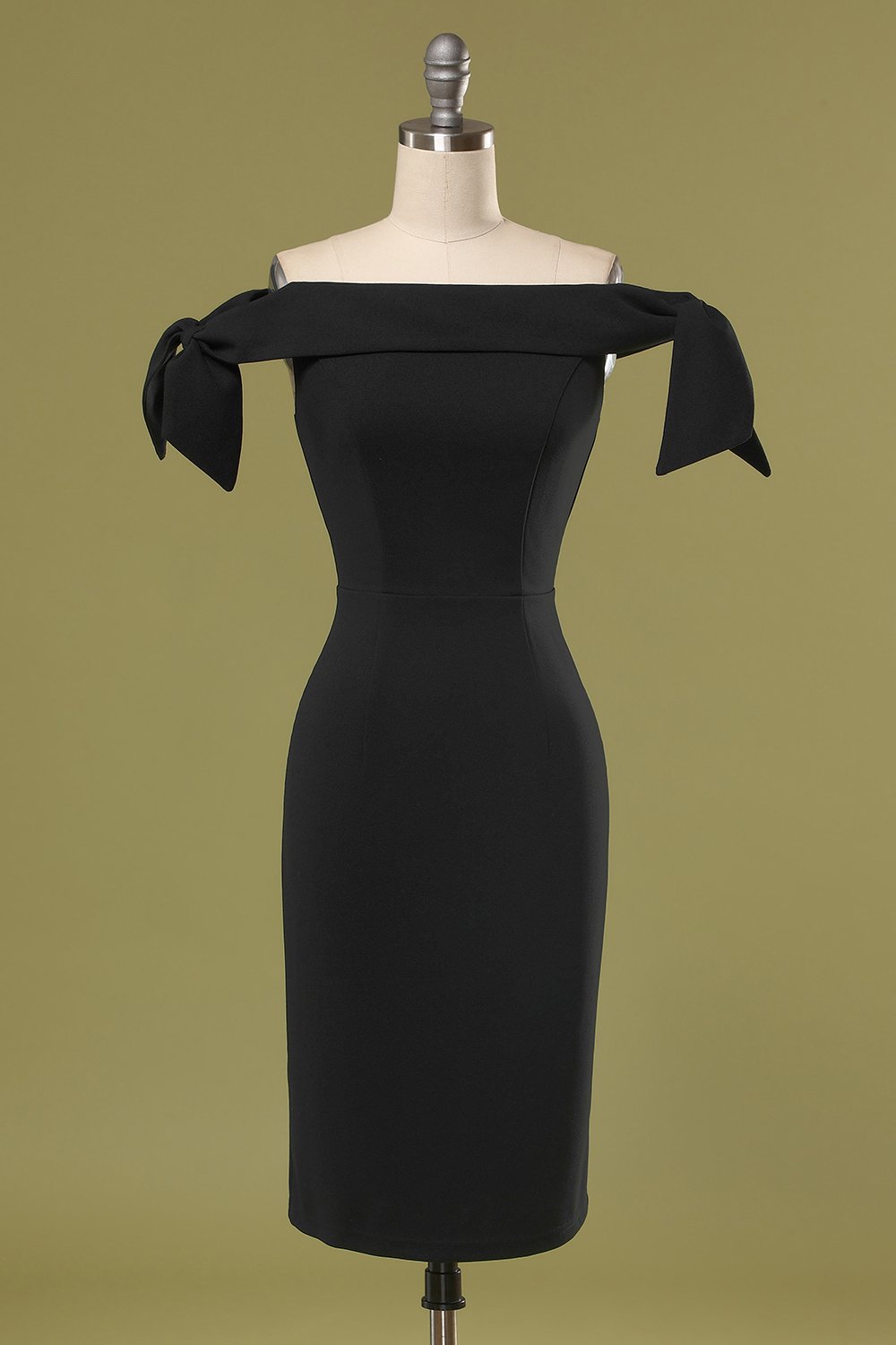Black off the shoulder bodycon dress clearance