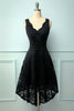 Load image into Gallery viewer, Black V-Neck Lace Dress