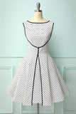 Faked Two Piece Dots Dress