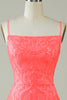 Load image into Gallery viewer, Spaghetti Straps Peach Glitter Tight Homecoming Dress