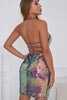 Load image into Gallery viewer, Violet Backless Bodycon Halter Cocktail Dress