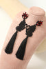 Load image into Gallery viewer, Butterfly Fringe Halloween Party Earrings with Beading