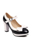 Load image into Gallery viewer, Black Pointed Toe Adjustable Strap Vintage Shoes