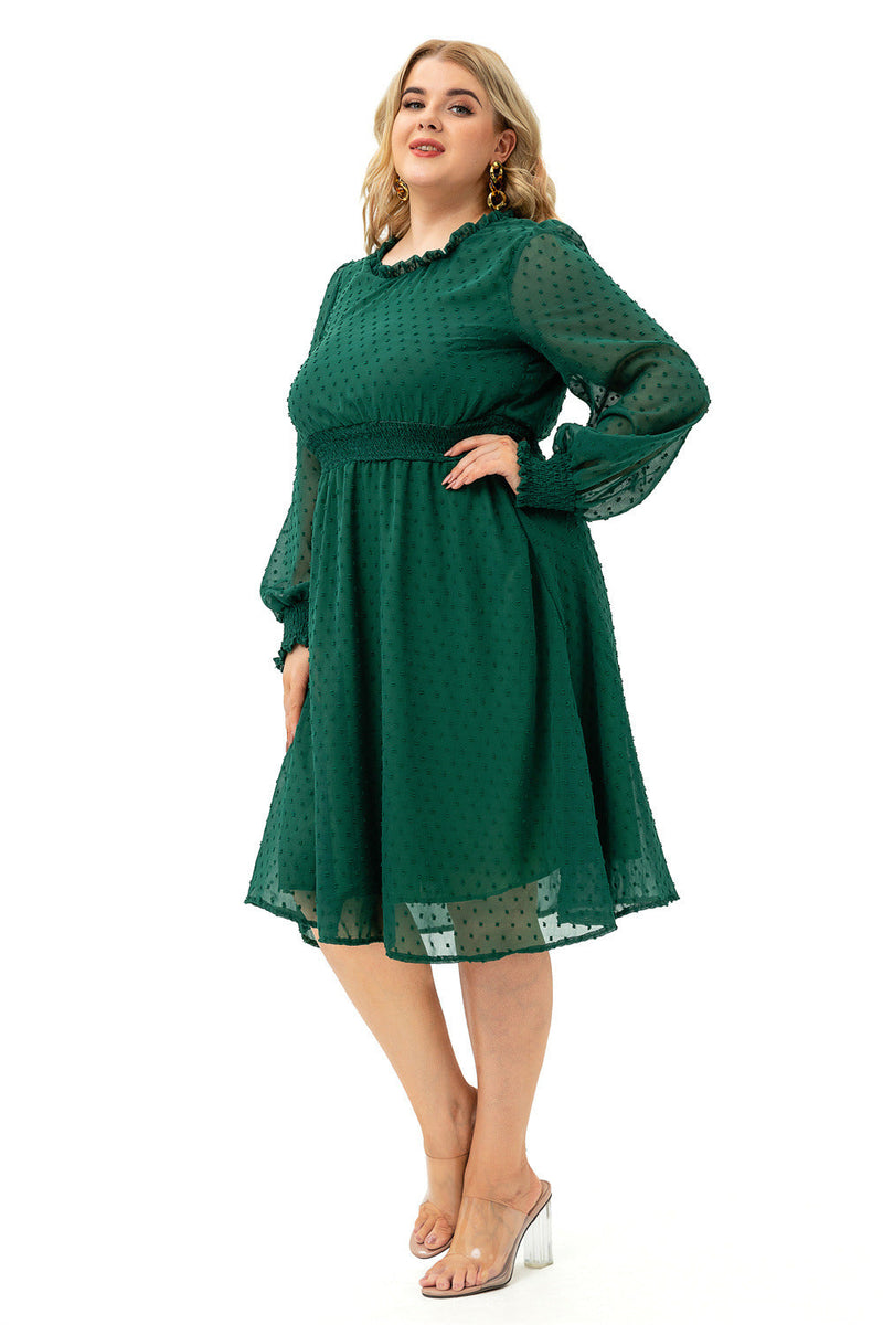 Load image into Gallery viewer, Plus Size Green Casual Dress
