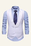 Black Single Breasted Shawl Lapel Men's Vest