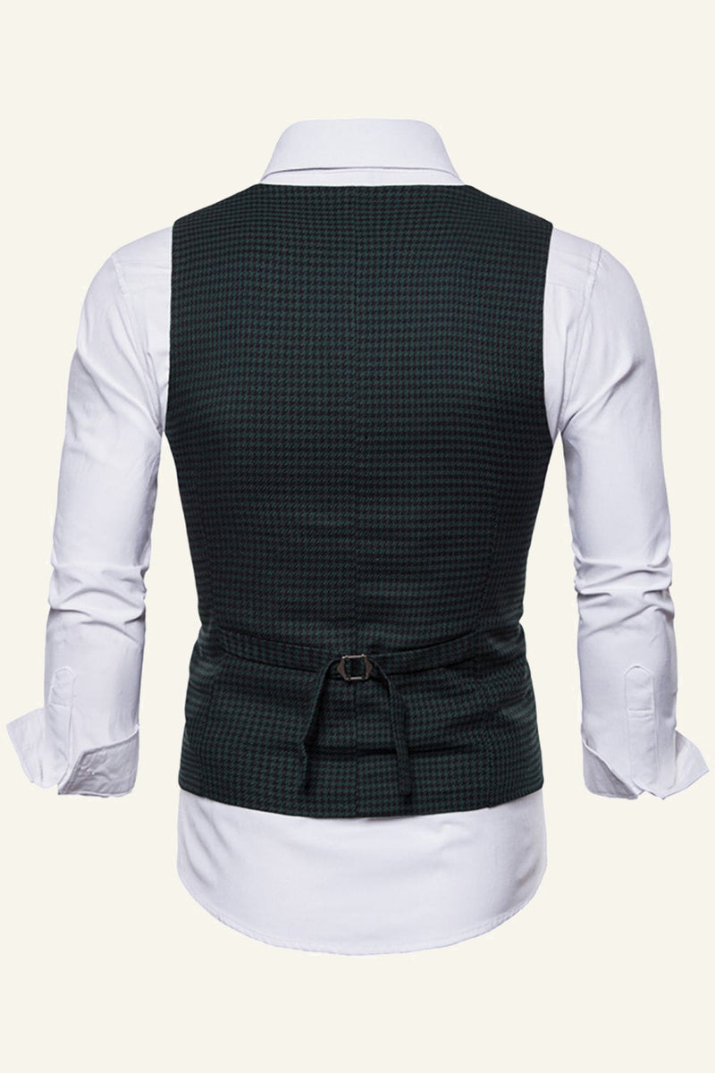 Load image into Gallery viewer, Dark Green Lapel Double Breasted Men&#39;s Suit Vest
