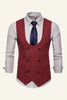 Load image into Gallery viewer, Dark Green Lapel Double Breasted Men&#39;s Suit Vest