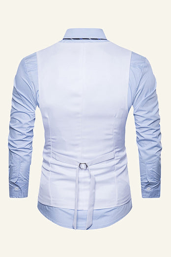 Black Single Breasted Lapel Men's Vest