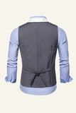 Black Shawl Lapel Double Breasted Men's Suit Vest