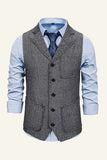 Notch Lapel Single Breasted Men's Suit Vest