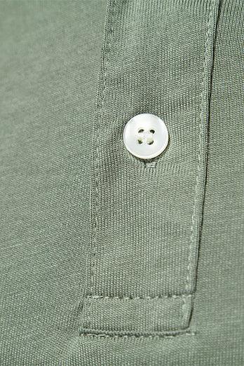 Classic Grey Green Regular Fit Collared Men's Polo Shirt