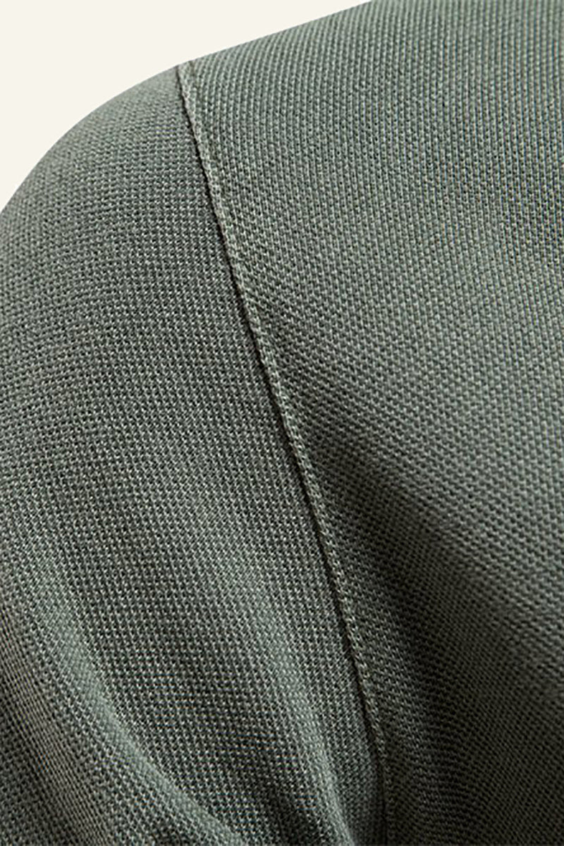 Load image into Gallery viewer, Classic Grey Green Regular Fit Collared Short Sleeves Men&#39;s Polo Shirt