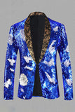 Sparkly Golden Sequins Shawl Lapel Men's Blazer