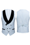 Biege Dots Jacquard 2 Piece Men's Prom Suits