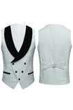 Biege Dots Jacquard 2 Piece Men's Prom Suits