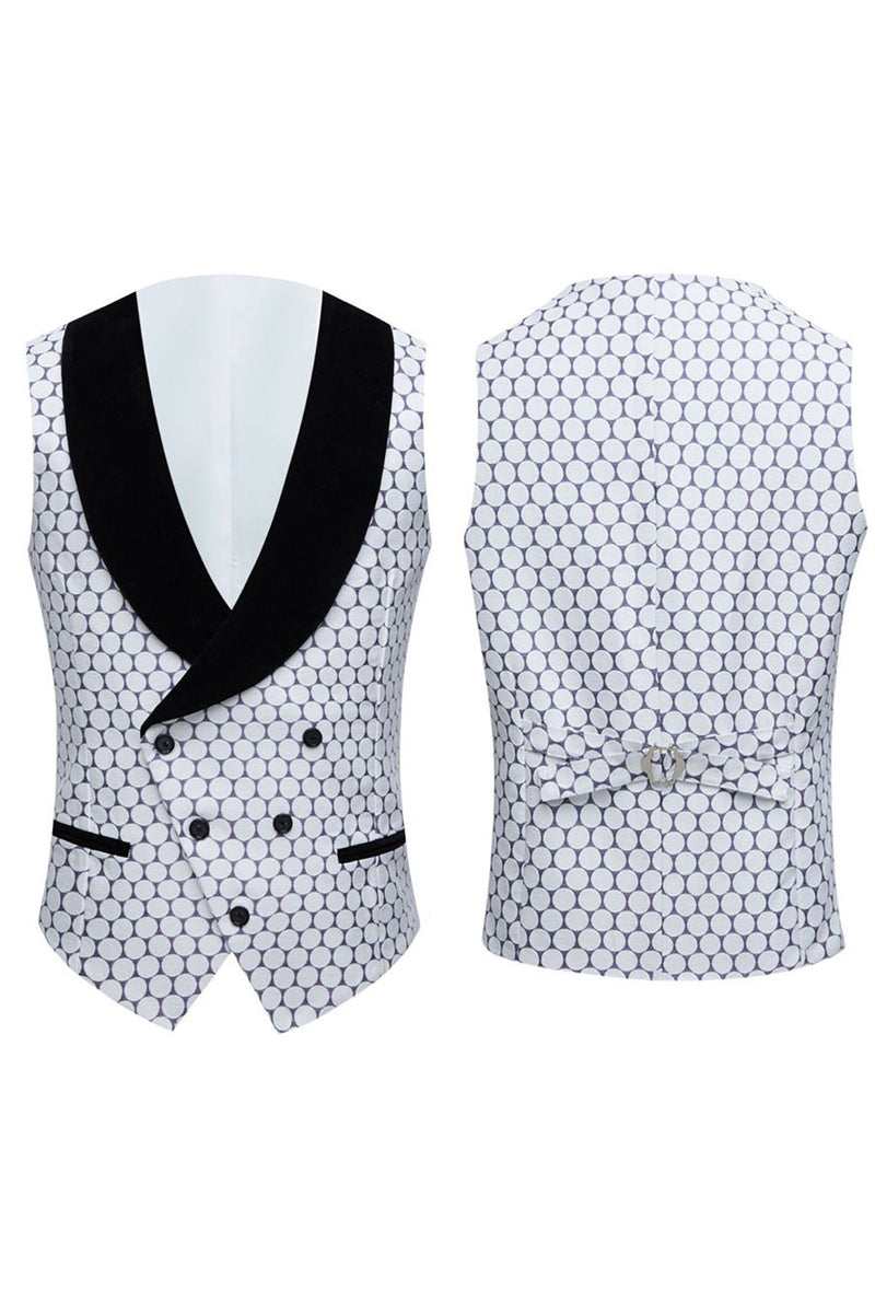 Load image into Gallery viewer, Biege Dots Jacquard 2 Piece Men&#39;s Prom Suits