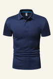 Black Short-Sleeves Casual Polo Shirt