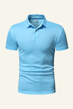 Black Short-Sleeves Casual Polo Shirt