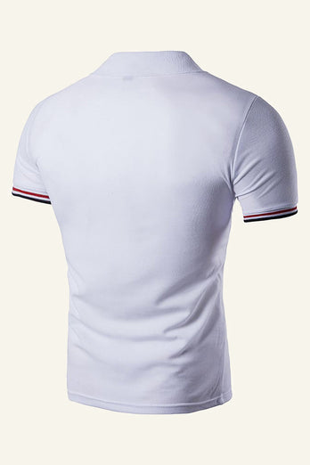 Black Short-Sleeve Casual Polo Shirt